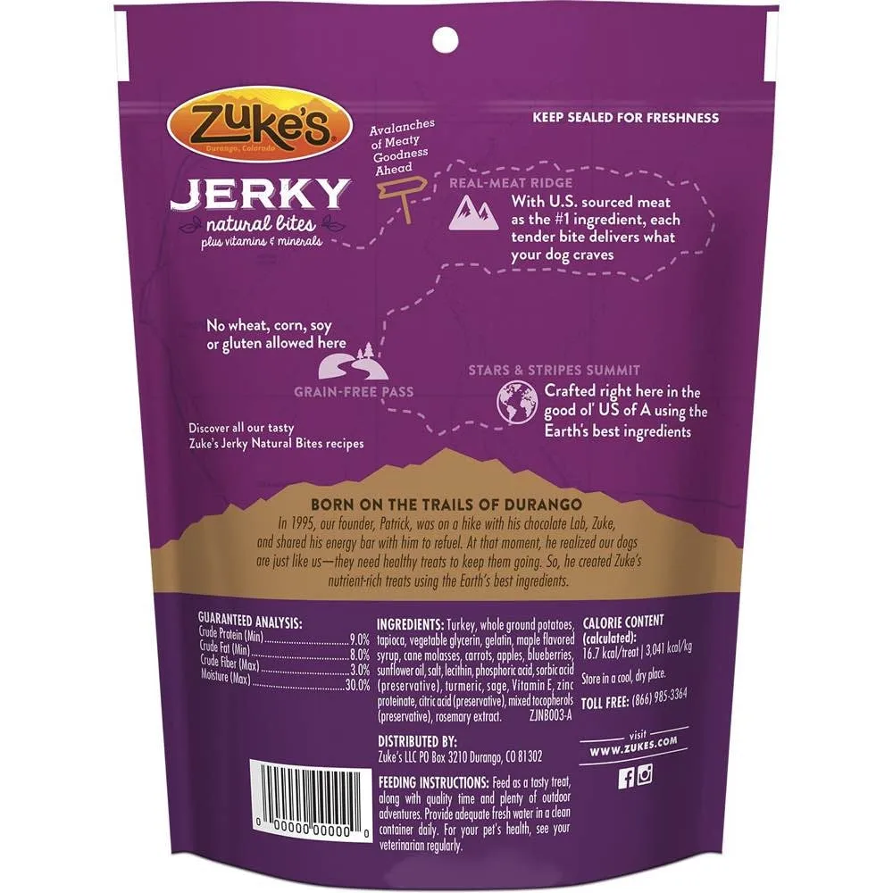 Zuke's Jerky Naturals Turkey Dog Treats 6oz